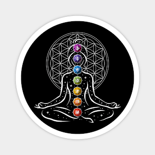 Flower Of Life Meditation Chakras Magnet